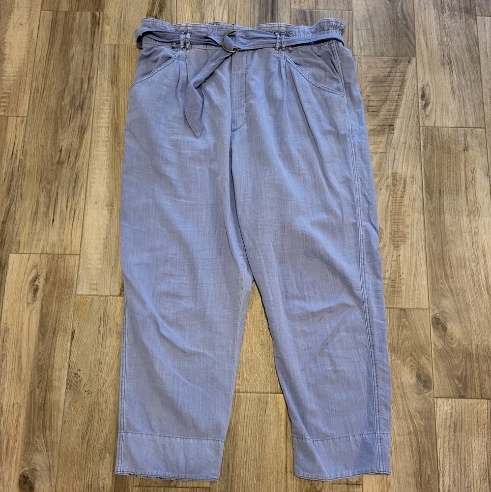 Chambray Anthropolgy paperbag waisted pant xl